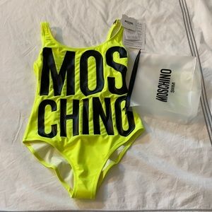 Moschino neon one piece swimsuit